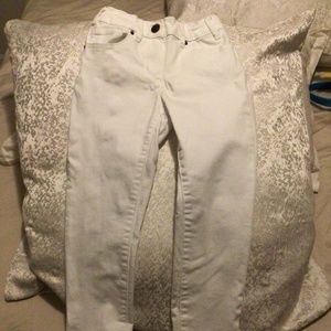 Crewcuts Girls High Waisted White Jeans, Size 7